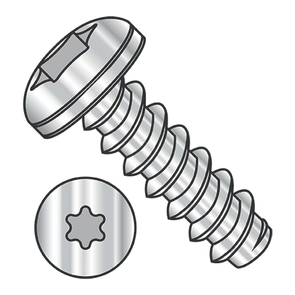 Usa Industrials Self-Drilling Screw, #4-24 x 3/8", Plain 18-8 Stainless Steel Pan Head Torx Drive BULK-SCRW-13372 - main